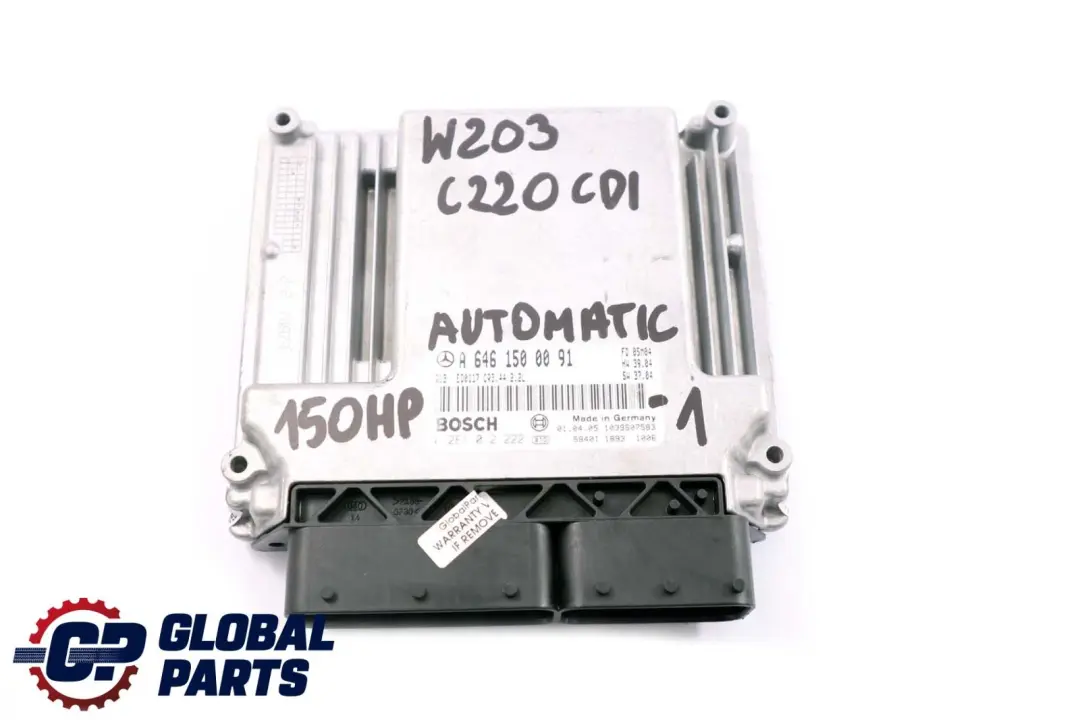 Mercedes W203 C220 CDI OM646.963 Engine Control ECU Automatic - SKU A6461500091-1 - Part number A6461500091