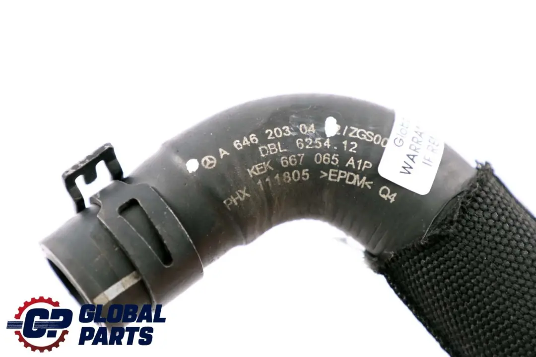 Mercedes W203 W211 OM646 Manguera refrigerante del refrigerador EGR - SKU A6462030482 - Número de pieza A6462030482