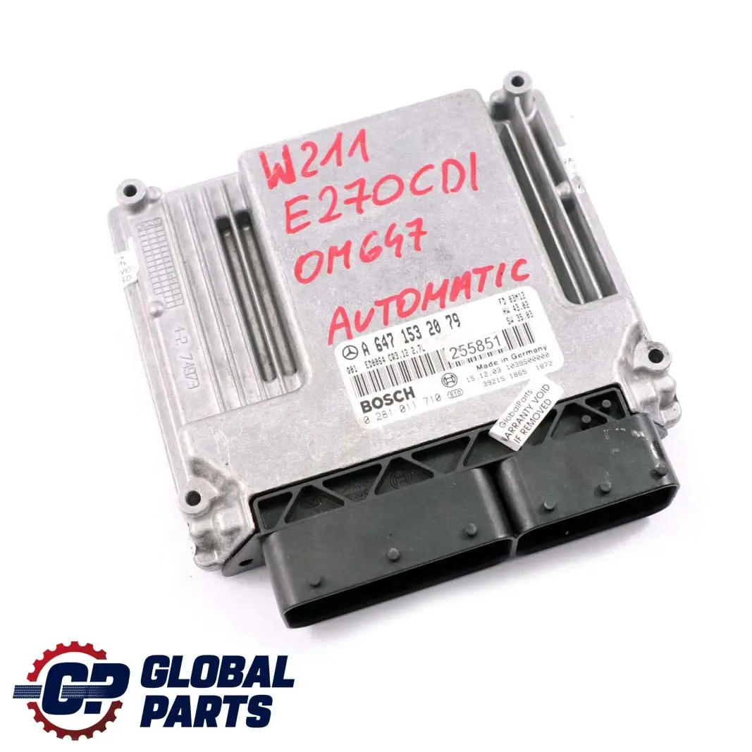  Mercedes-Benz W211 E270 CDI Engine Control Unit Module Automatic - SKU A6471532079 - Part number A6471532079