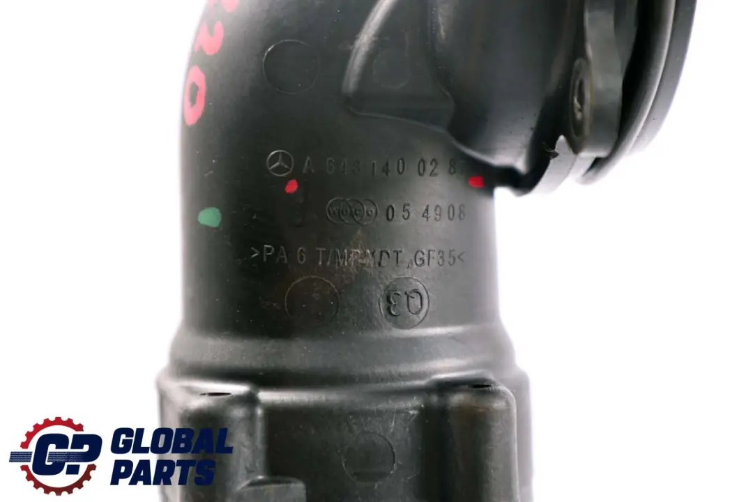 Mercedes Clase W220 Diesel Turbo Intercooler Conector Manguera Tubo - SKU A6481400287 - Número de pieza A2035282082