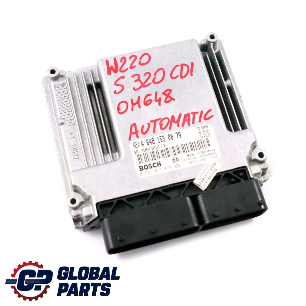 Mercedes-Benz W220 S320 CDI Engine Control Unit Module Automatic to with Part number A6481530079 Mercedes-Benz W220 S320 CDI Engine Control Unit Module Automatic - SKU A6481530079 - Part number A6481530079