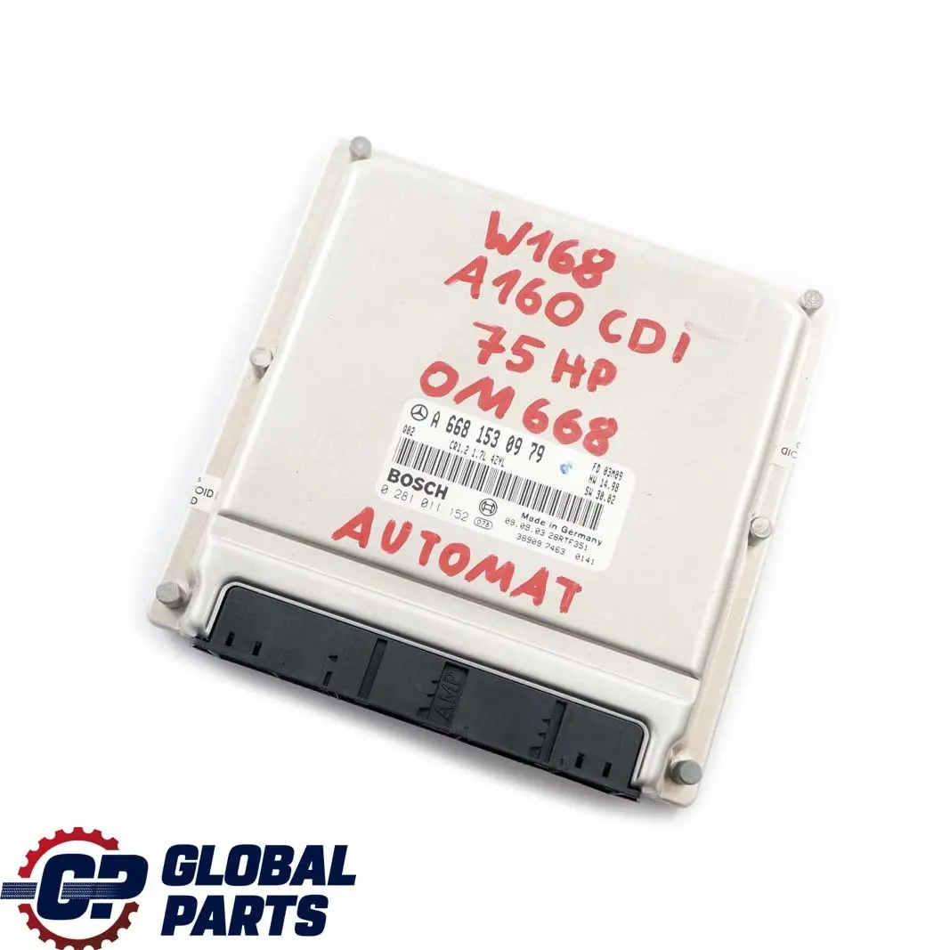 OM668 Modulo Controllo Motore per Mercedes W168 A 160 CDI con numero di parte A6681530979 Mercedes W168 A 160 CDI OM668 Modulo Controllo Motore - SKU A6681530979 - Numero di parte A6681530979