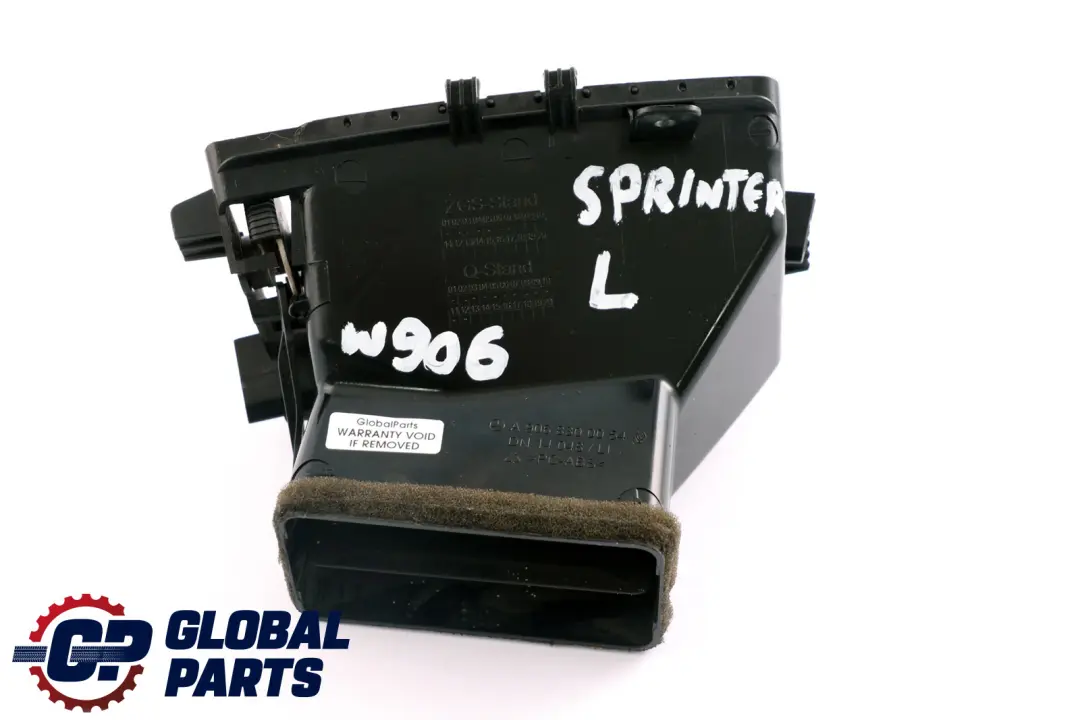 Salpicadero Ventilación Izquierda Negro para Mercedes W906 con número de pieza A9068300054 Mercedes W906 Salpicadero Ventilación Izquierda Negro - SKU A9068300054 - Número de pieza A9068300054
