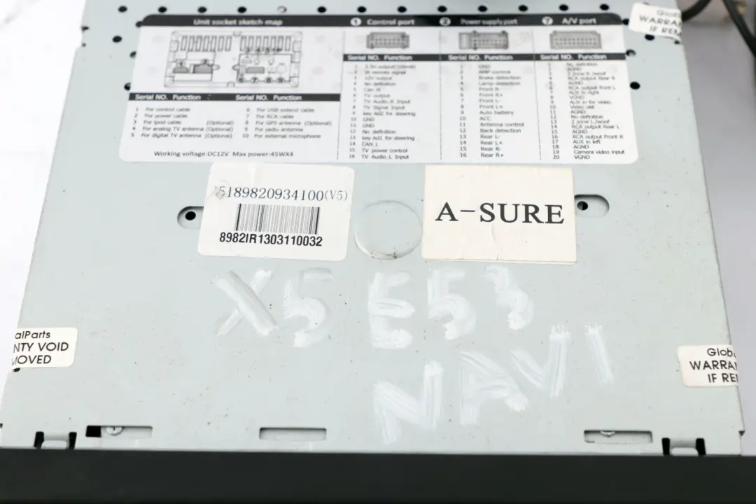 Onboard Navigation Navi Infotainment System Monitor Screen to BMW X5 Series E53 with Part number ACS-8982M BMW X5 Series E53 Onboard Navigation Navi Infotainment System Monitor Screen - SKU ACS-8982M - Part number ACS-8982M