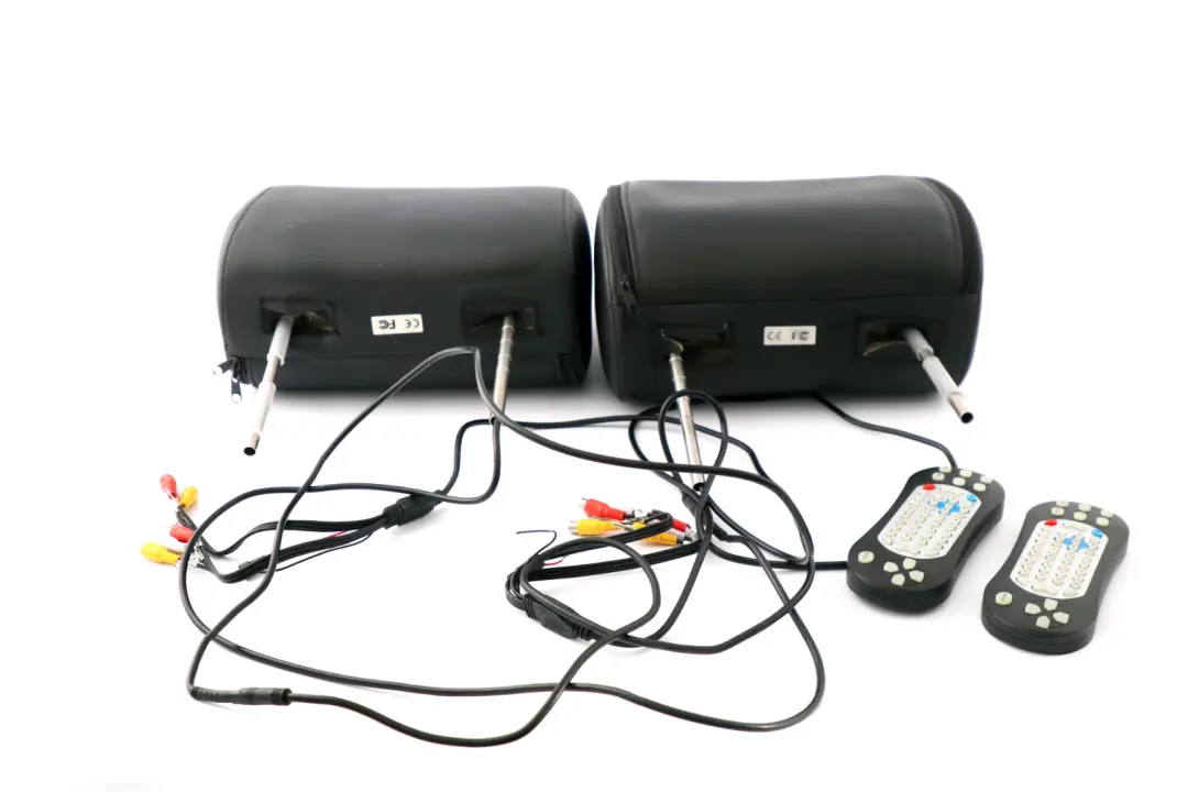 BMW Universal Leather Headrest 8,5" Screens DVD USB Interface - SKU BMW Universal Leather Headrest 85 Screen - Part number Does Not Apply