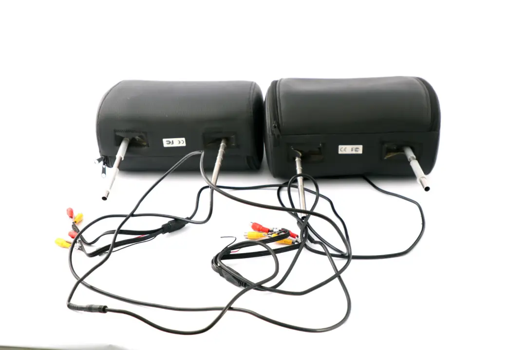 BMW Universal Leather Headrest 8,5" Screens DVD USB Interface - SKU BMW Universal Leather Headrest 85 Screen - Part number Does Not Apply