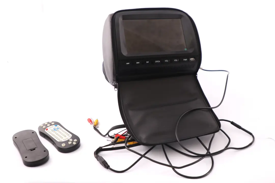 BMW Universal Leather Headrest 8,5" Screens DVD USB Interface - SKU BMW Universal Leather Headrest 85 Screen - Part number Does Not Apply