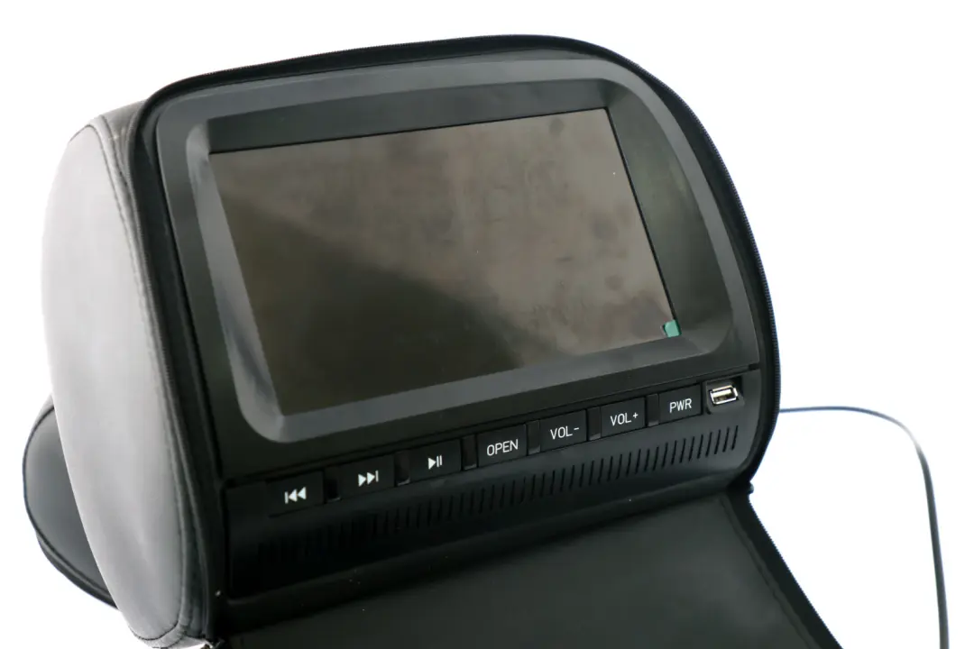 BMW Universal Leather Headrest 8,5" Screens DVD USB Interface - SKU BMW Universal Leather Headrest 85 Screen - Part number Does Not Apply