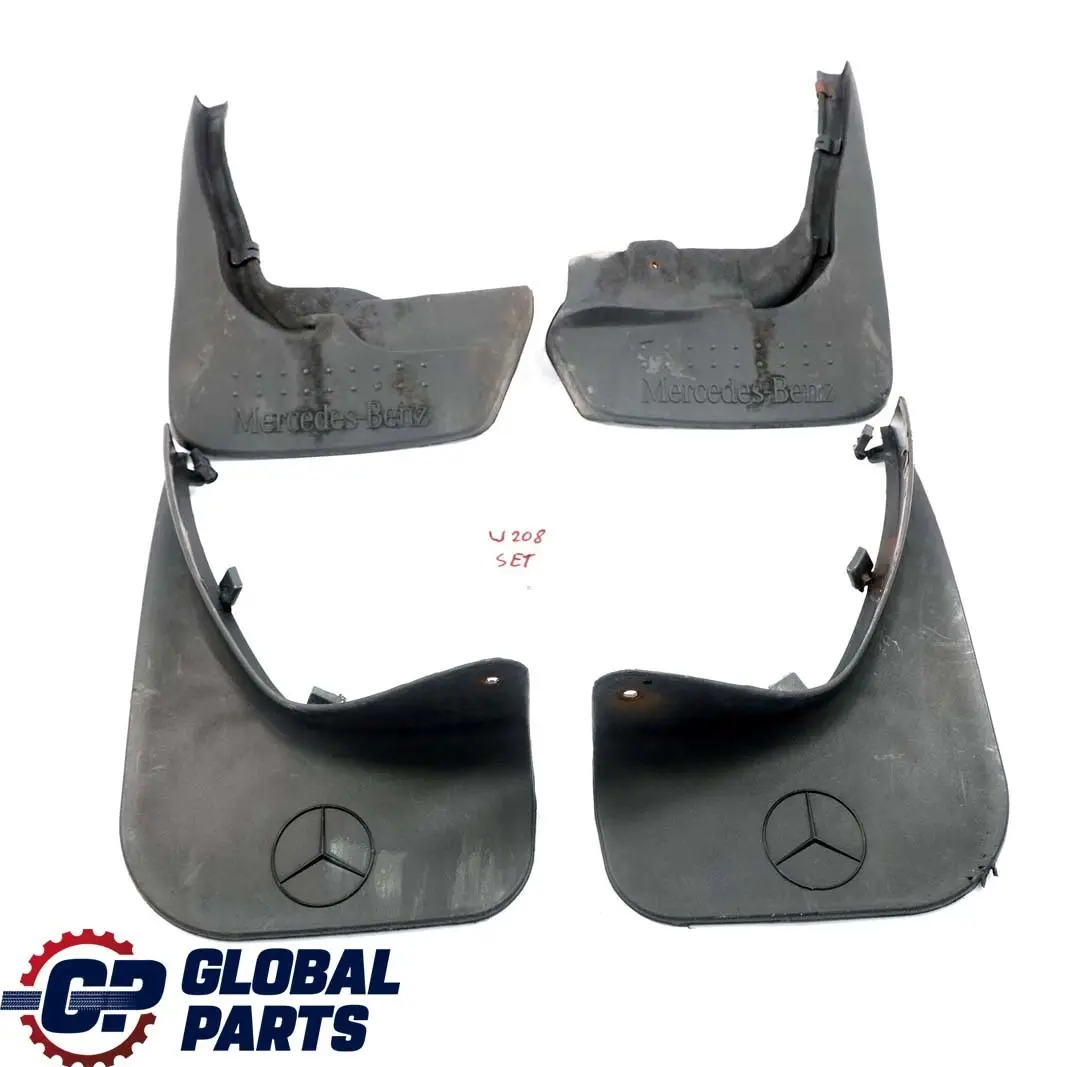 Mercedes-Benz CLK W208 C208 Front Rear Mud Flaps Spalsh Guard Cover Trim Set to with Part number C208 Mud Flaps Mercedes-Benz CLK W208 C208 Front Rear Mud Flaps Spalsh Guard Cover Trim Set - SKU C208 Mud Flaps - Part number C208 Mud Flaps