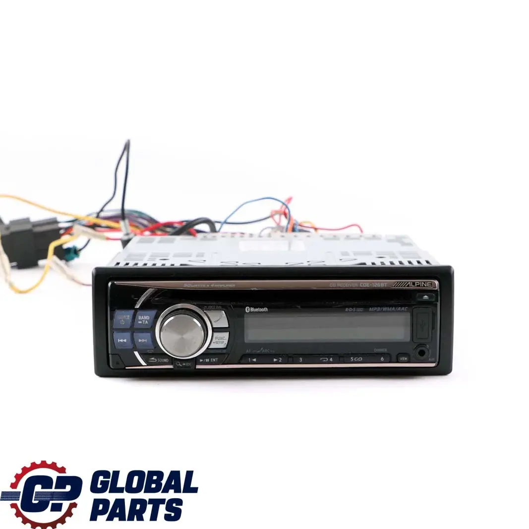 MP3 USB AUX Bluetooth iPod Stereo Radio Audio Media Player to Alpine CD with Part number CDE-126BT Alpine CD MP3 USB AUX Bluetooth iPod Stereo Radio Audio Media Player - SKU CDE-126BT - Part number CDE-126BT