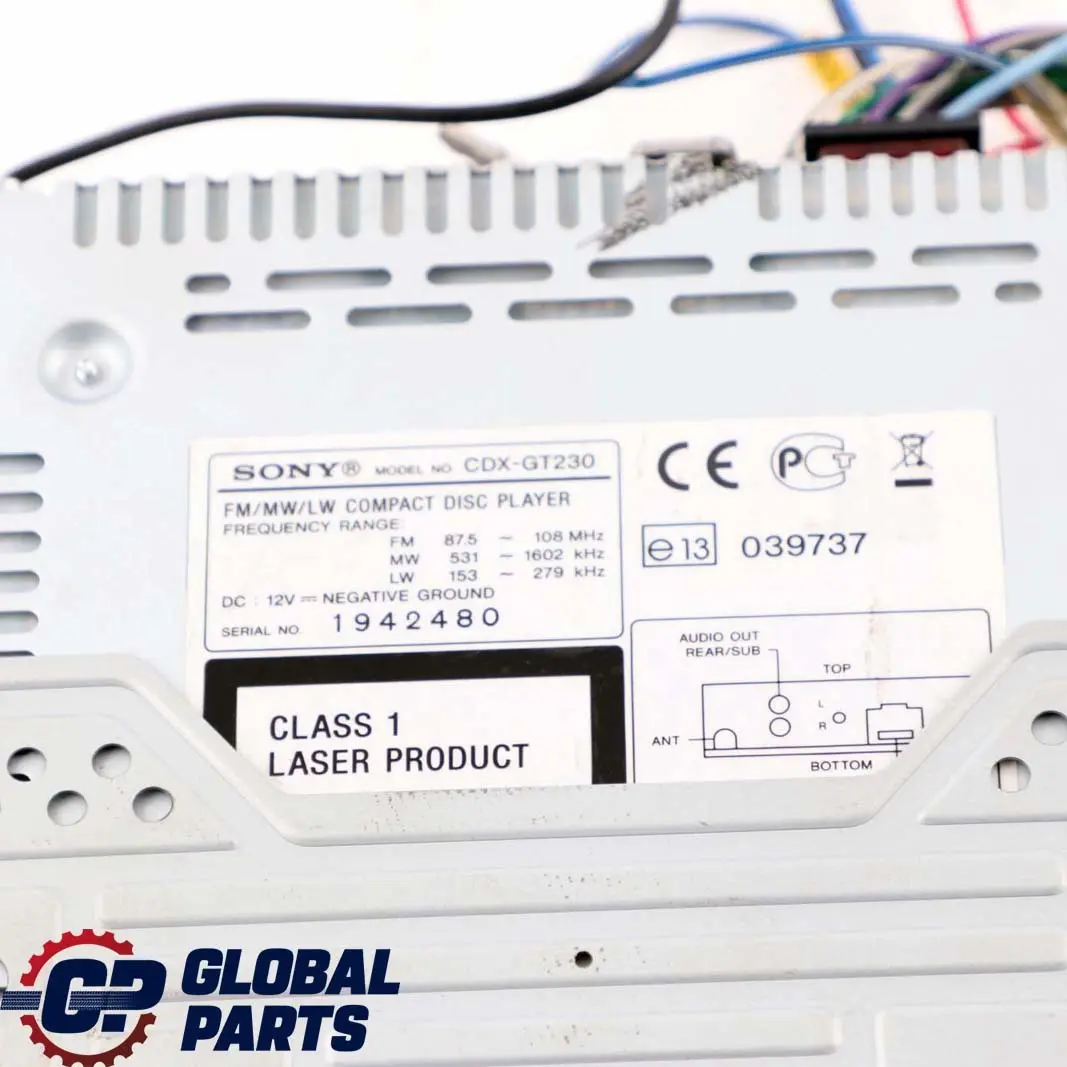  Genuine Sony Xplod CD Compact Disc Stereo Audio Player Head Unit - SKU CDX-GT230 - Part number CDX-GT230
