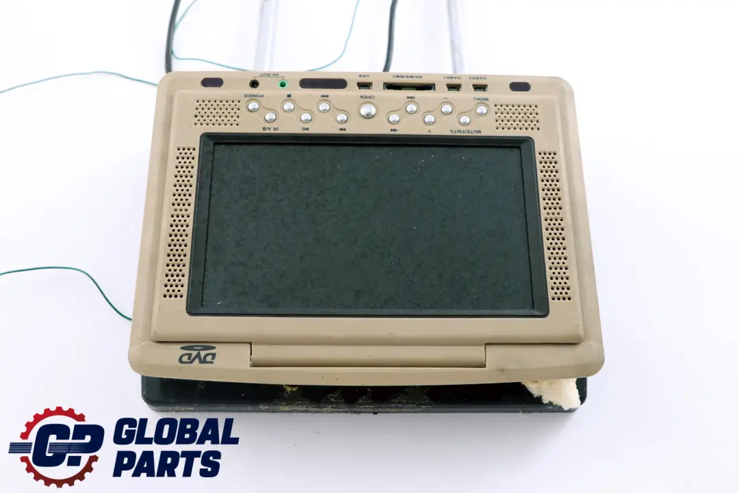 BMW X5 E53 Rear Seat Headrest Monitor Screen Beige DVD Left Right N/O/S - SKU E53-Headrest-Beige - Part number E53 Headrest Beige