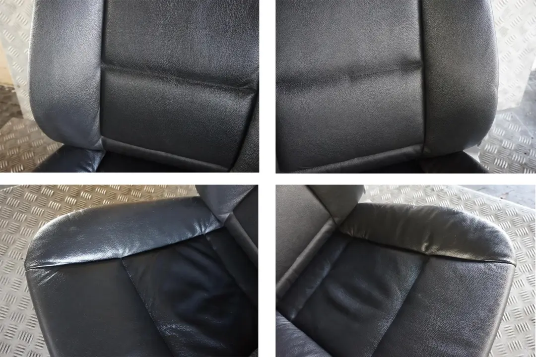 BMW 5 SERIES E60 E61 Black Leather Interior Front Seats Driver Passenger Side - SKU E60 E61 Black Leather Front Seats - Part number E60 E61 Black Leather Front Seats