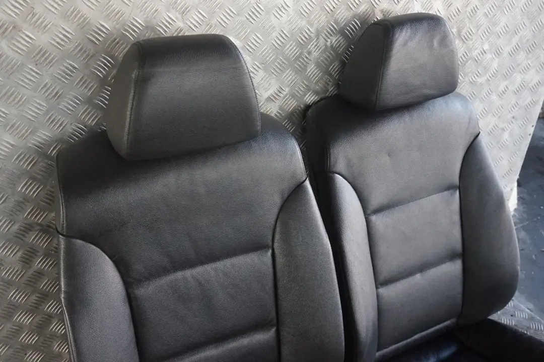 Leather Interior Front Seats Driver Passenger Side to BMW 5 SERIES E60 E61 Black with Part number E60 E61 Black Leather Front Seats BMW 5 SERIES E60 E61 Black Leather Interior Front Seats Driver Passenger Side - SKU E60 E61 Black Leather Front Seats - Part number E60 E61 Black Leather Front Seats