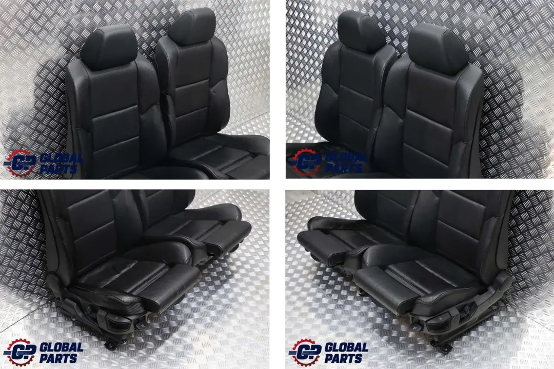 BMW 5 Series E60 E61 Black Leather Front Sport Seats Driver Passenger Side - SKU E60 E61 Black Leather Sport Front Seats - Part number E60 E61 Black Leather Sport Front Seats