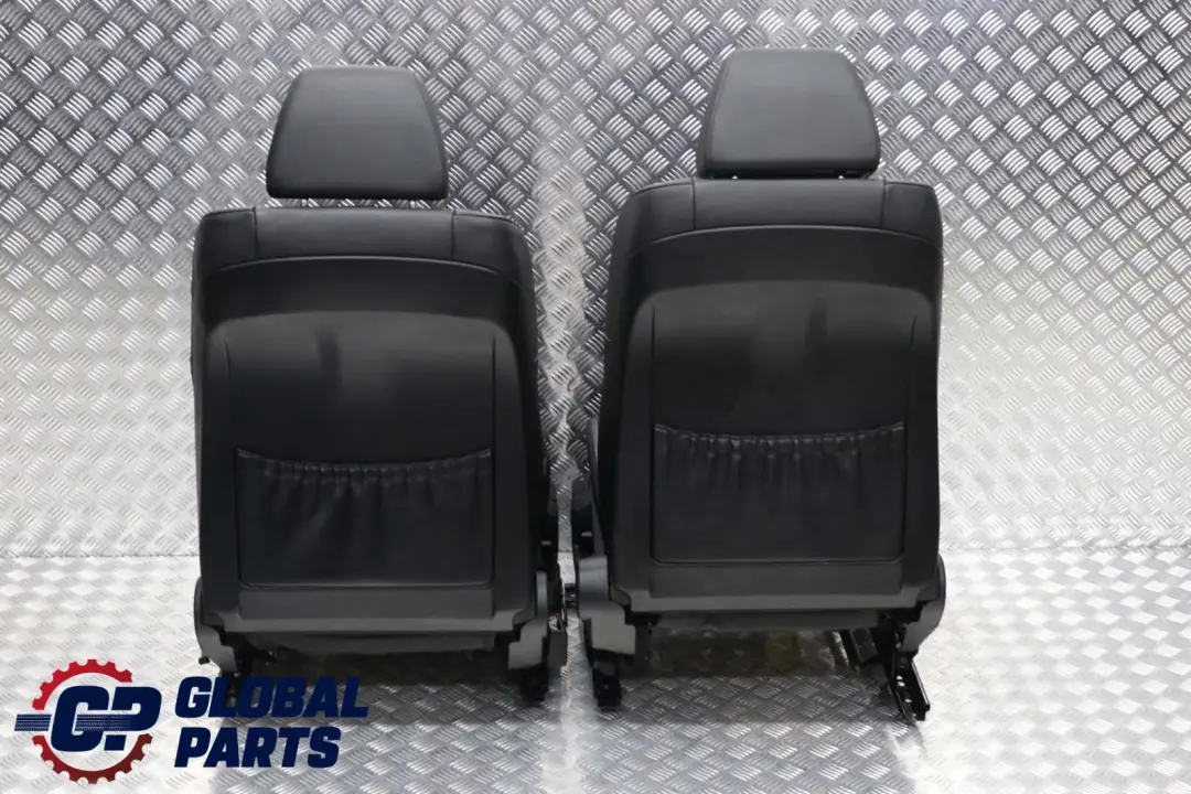 BMW 5 Series E60 E61 Black Leather Front Sport Seats Driver Passenger Side - SKU E60 E61 Black Leather Sport Front Seats - Part number E60 E61 Black Leather Sport Front Seats