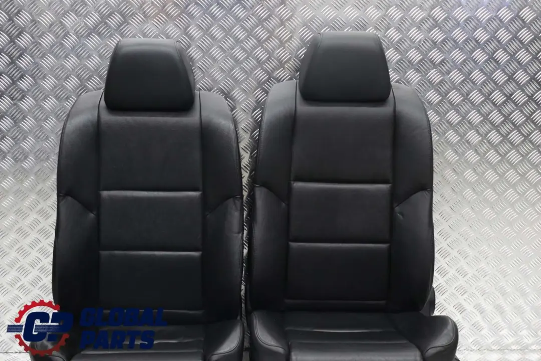 BMW 5 Series E60 E61 Black Leather Front Sport Seats Driver Passenger Side - SKU E60 E61 Black Leather Sport Front Seats - Part number E60 E61 Black Leather Sport Front Seats