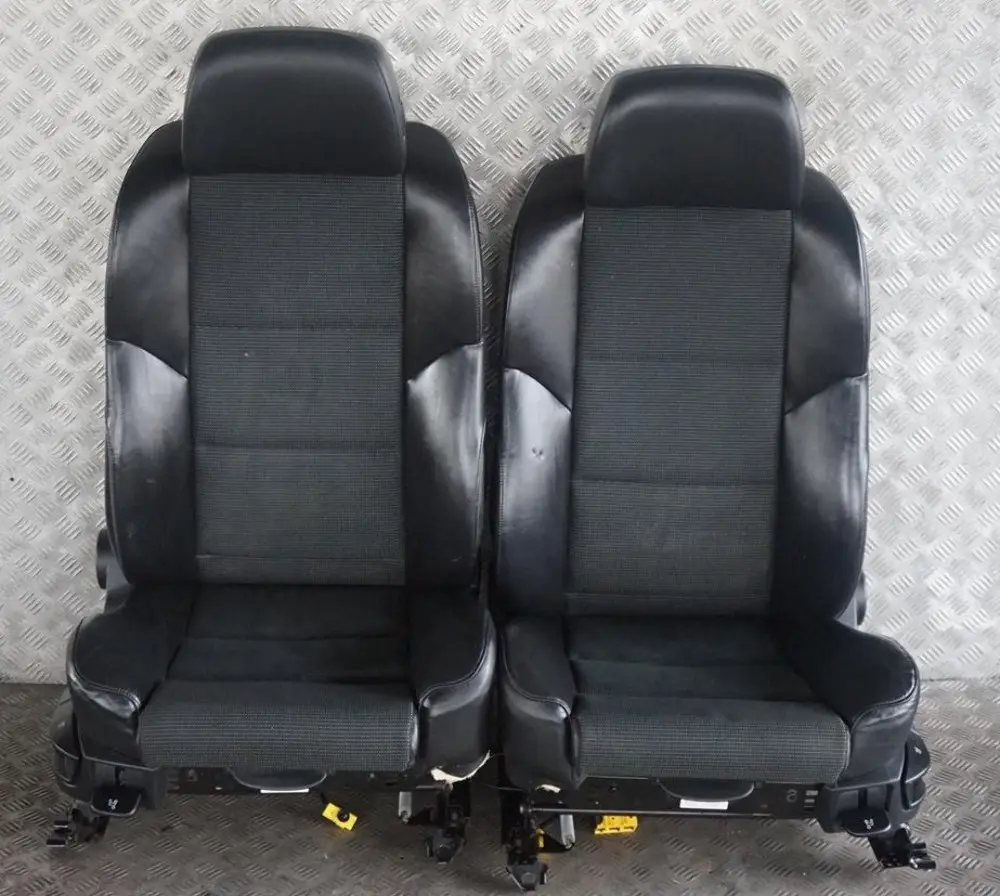 BMW 5 Series Sport Black Leather / Cloth Interior Seats With Door Cards - SKU E61 LCI Sport Black Leather / Cloth Seats (GGAT) - Part number E61 LCI