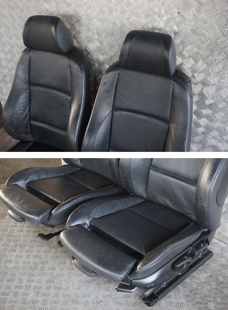 BMW 1 Series E81 M Sport Seats Black Leather Interior with Airbag and Door Cards - SKU E81 Sport Seats Black Leather-1 - Part number E81 Sport Seats Black Leather