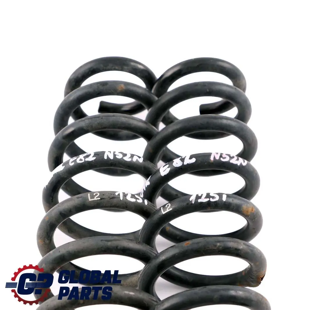 Left Right Coil Spring Set to Rear with Part number BMW 1 Series E82 Coupe 123d N47S L2 M Sport Rear Left Right Coil Spring Set - SKU E82 123d N47S Rear Coil Spring Set - Part number BMW 1 Series E82 Coupe 123d N47S L2 M Sport