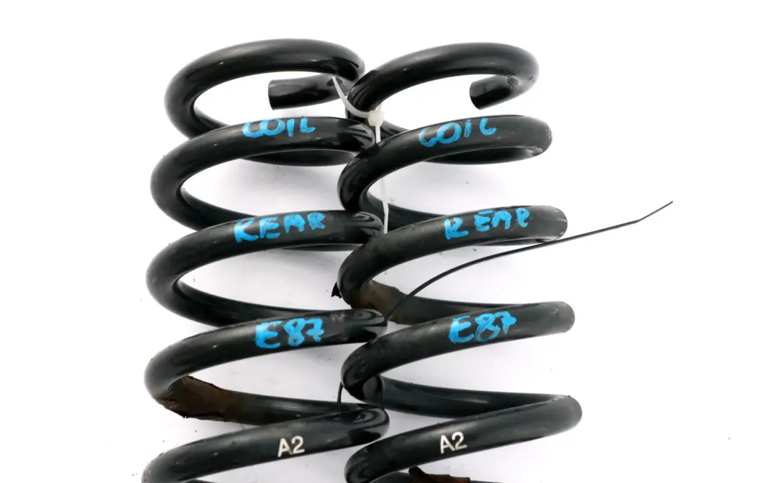 Left Right Coil Spring Set A2 N/O/S to BMW 1 Series E87 E87N LCI Rear with Part number E87 A2 BMW 1 Series E87 E87N LCI Rear Left Right Coil Spring Set A2 N/O/S - SKU E87 A2 - Part number E87 A2