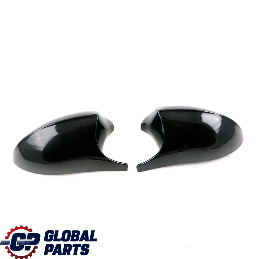 BMW Left Right Cover Cap N/O/S Casing Wing Mirror Black Set - SKU E87E90MIRRORCOVERSET - Part number E87 E90