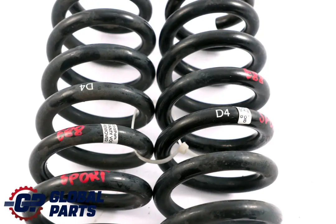 BMW Rear Left Right Sport Coil Spring Suspension Set - SKU E88 D4 Sport Rear Coil Spring Set - Part number E88 D4