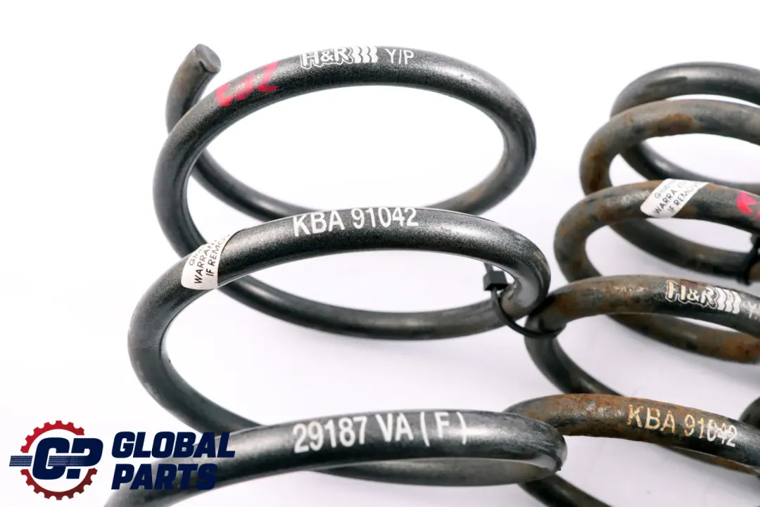 Front Rear Left Right N/O/S H&R Suspension Lowering Springs to BMW 3 Series E90 with Part number E90 H&R Springs Set BMW 3 Series E90 Front Rear Left Right N/O/S H&R Suspension Lowering Springs - SKU E90 HR Springs Set - Part number E90 H&R Springs Set