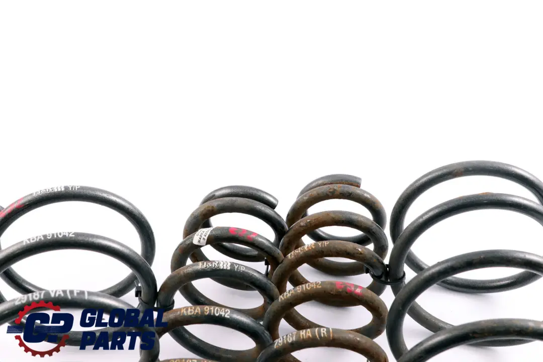 Front Rear Left Right N/O/S H&R Suspension Lowering Springs to BMW 3 Series E90 with Part number E90 H&R Springs Set BMW 3 Series E90 Front Rear Left Right N/O/S H&R Suspension Lowering Springs - SKU E90 HR Springs Set - Part number E90 H&R Springs Set