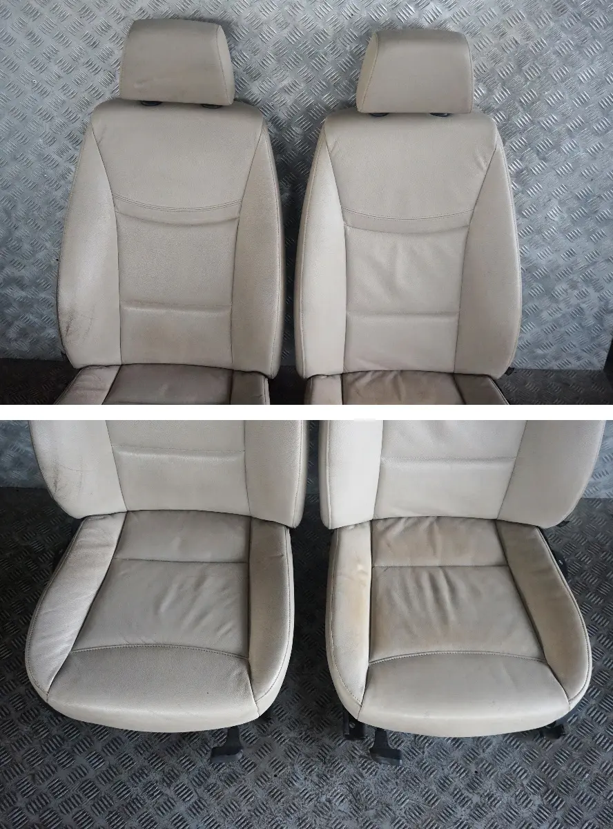 Heated Oyster Leather Interior Seats with Airbag Door Card to BMW 3 Series LCI with Part number E90 BMW 3 Series LCI Heated Oyster Leather Interior Seats with Airbag Door Card - SKU E90 LCI Heated Seats Oyster Leather - Part number E90