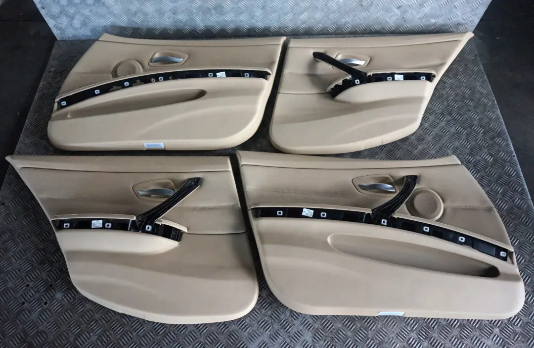 BMW 3 Series E90 LCI Beige Leather Interior Seats with Airbag Door Cards - SKU E90 LCI Seats Beige Leather - Part number E90 LCI Seats Beige Leather