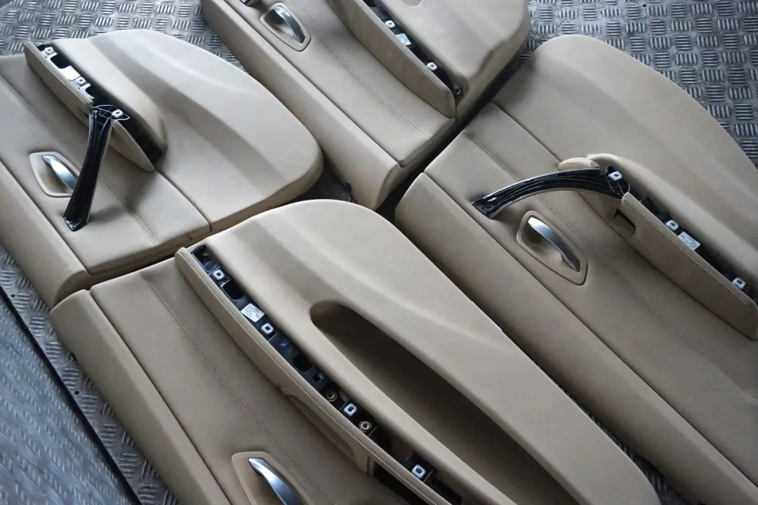 BMW 3 Series E90 LCI Beige Leather Interior Seats with Airbag Door Cards - SKU E90 LCI Seats Beige Leather - Part number E90 LCI Seats Beige Leather