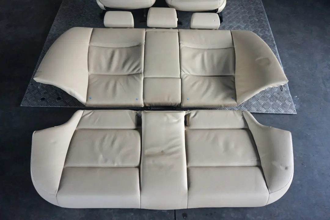 BMW 3 Series E90 LCI Beige Leather Interior Seats with Airbag Door Cards - SKU E90 LCI Seats Beige Leather - Part number E90 LCI Seats Beige Leather