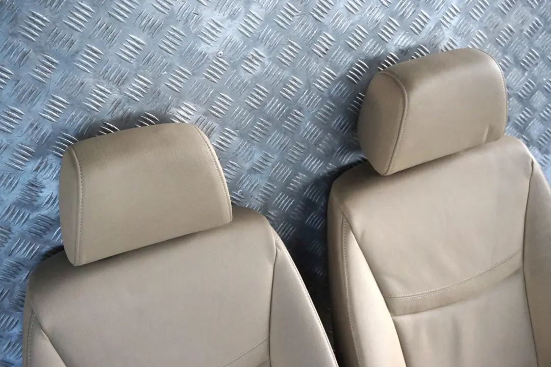 BMW 3 Series E90 LCI Beige Leather Interior Seats with Airbag Door Cards - SKU E90 LCI Seats Beige Leather - Part number E90 LCI Seats Beige Leather
