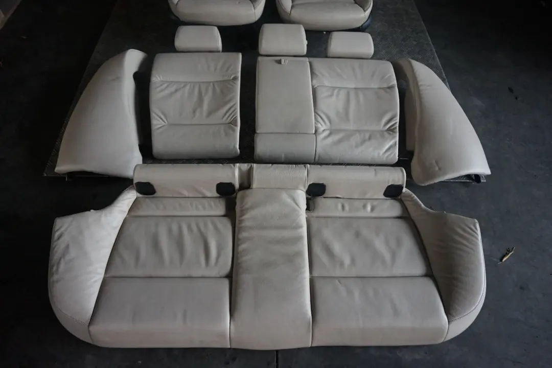 BMW 3 Series LCI Oyster Leather Interior Seats with Airbag and Door Card - SKU E90 LCI Seats Oyster Leather - Part number E90