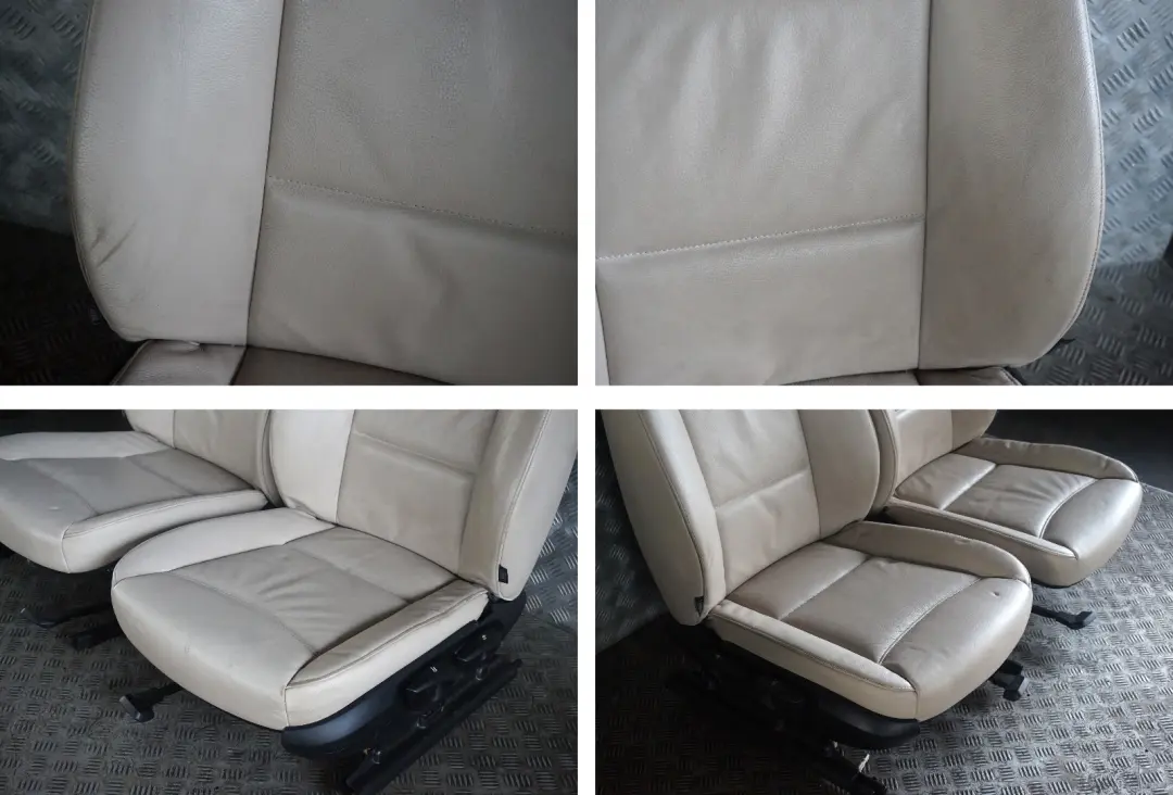 Oyster Leather Interior Seats with Airbag and Door Card to BMW 3 Series LCI with Part number E90 BMW 3 Series LCI Oyster Leather Interior Seats with Airbag and Door Card - SKU E90 LCI Seats Oyster Leather - Part number E90