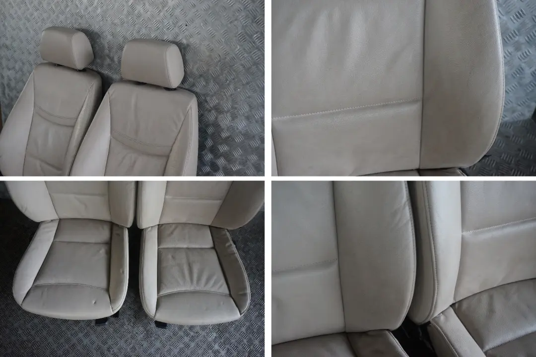 BMW 3 Series LCI Oyster Leather Interior Seats with Airbag and Door Card - SKU E90 LCI Seats Oyster Leather - Part number E90