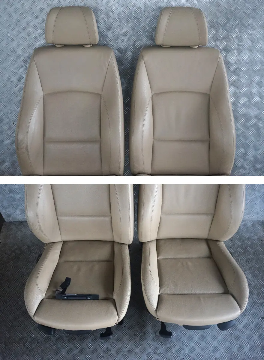 BMW 3 Series M Sport Heated Beige Leather Interior Seats with Door Cards - SKU E90 M Sport Heated Seats Beige Leather - Part number E90