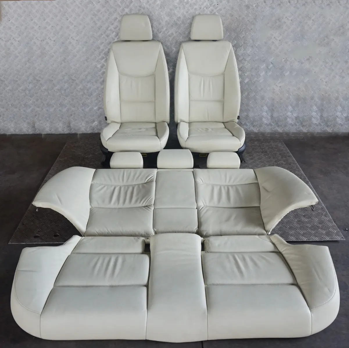 BMW 3 Series 1 E90 Lemon Leather Interior Seats with Airbag and Door Card