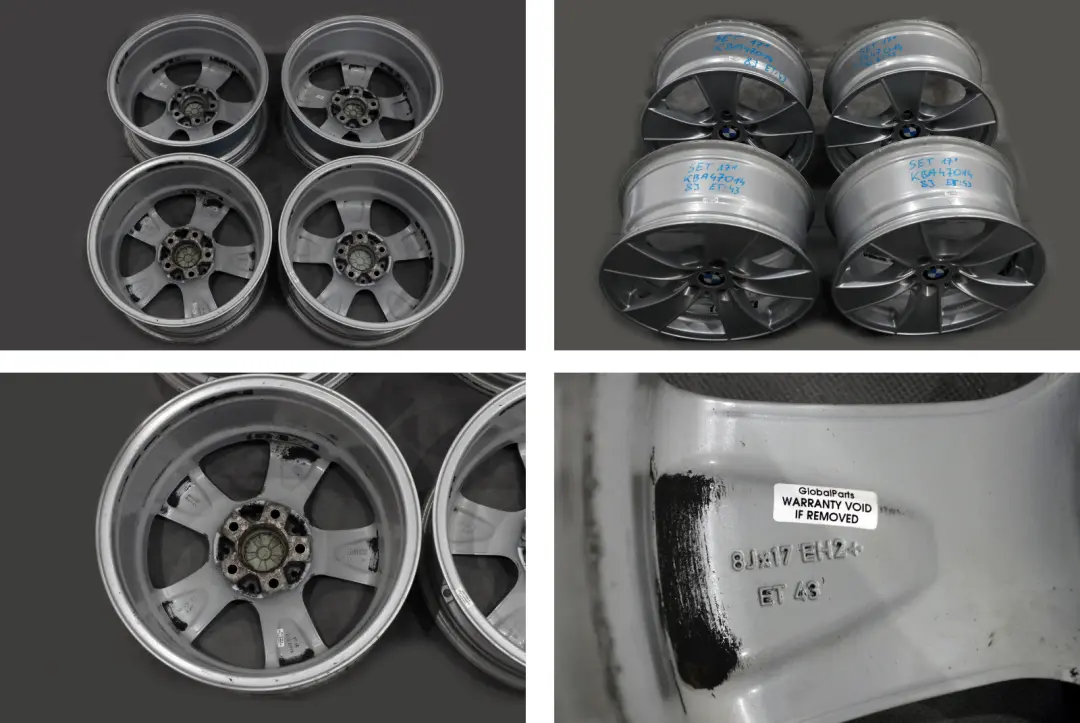 Complete Set 4x Wheel Alloy Rim 17" 8J ET:43 Alutec to BMW 3 Series E90 with Part number KBA47014 BMW 3 Series E90 Complete Set 4x Wheel Alloy Rim 17" 8J ET:43 Alutec - SKU E90 SET KBA47014 - Part number KBA47014