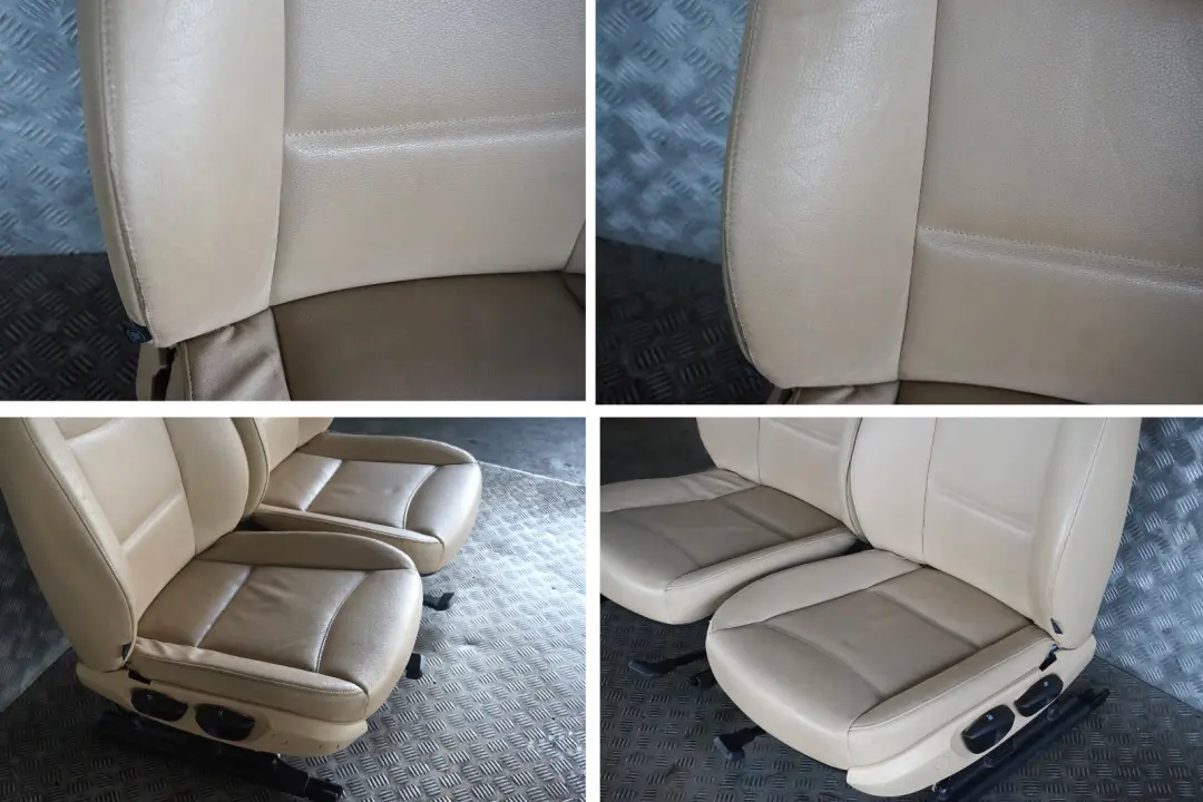 BMW 3 Series E91 Beige Leather Dakota Interior Seats with Airbag and Door Cards - SKU E91 Beige Leather Seats - Part number E91 Beige Leather Seats