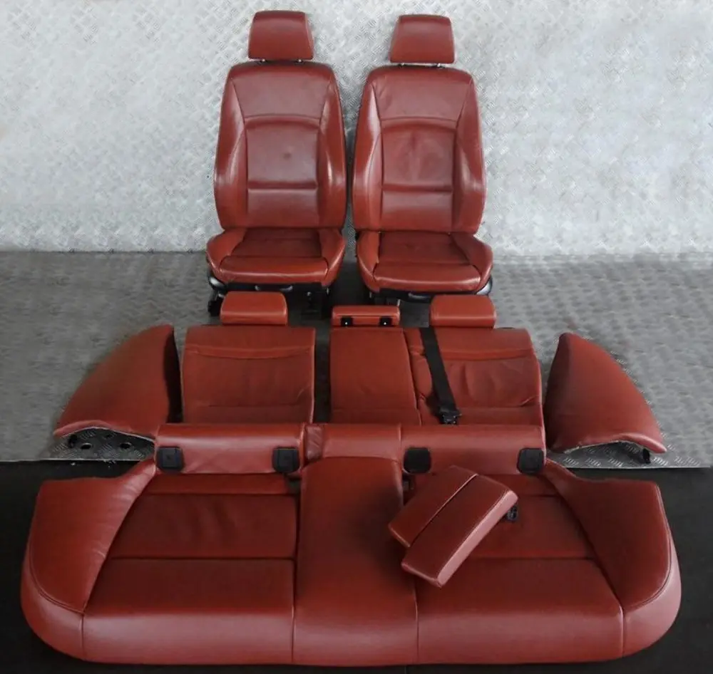 BMW 3 Series E91 LCI M Sport Red Brown Leather Interior Seats with Door Cards