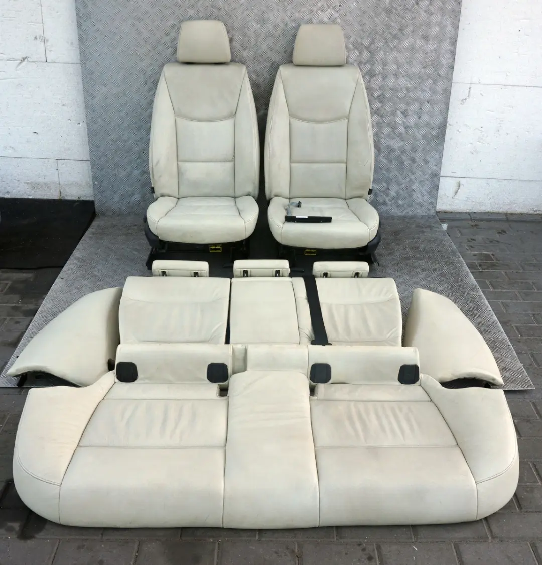BMW 3 Series Lemon Heated Leather Interior Seats 4 Door Cards Dakota - SKU E91 Lemon Heated Leather Seats-1 - Part number E91