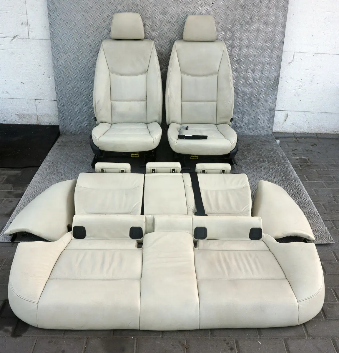BMW 3 Series E91 Lemon Heated Leather Interior Seats 4 Door Cards Dakota