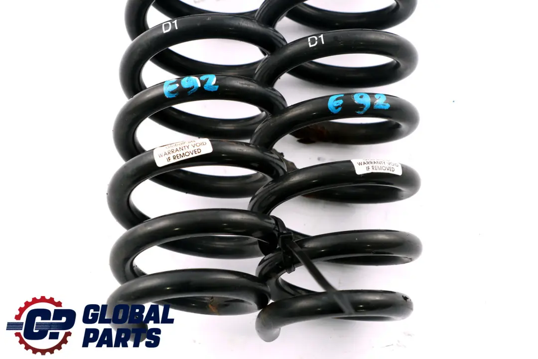 BMW 3 er E92 Coupé D1 Hinten Links Rechts Sport Schraubenfeder Federungssatz - SKU E92 D1 Rear Coil Spring Set - Teilenummer E92 D1