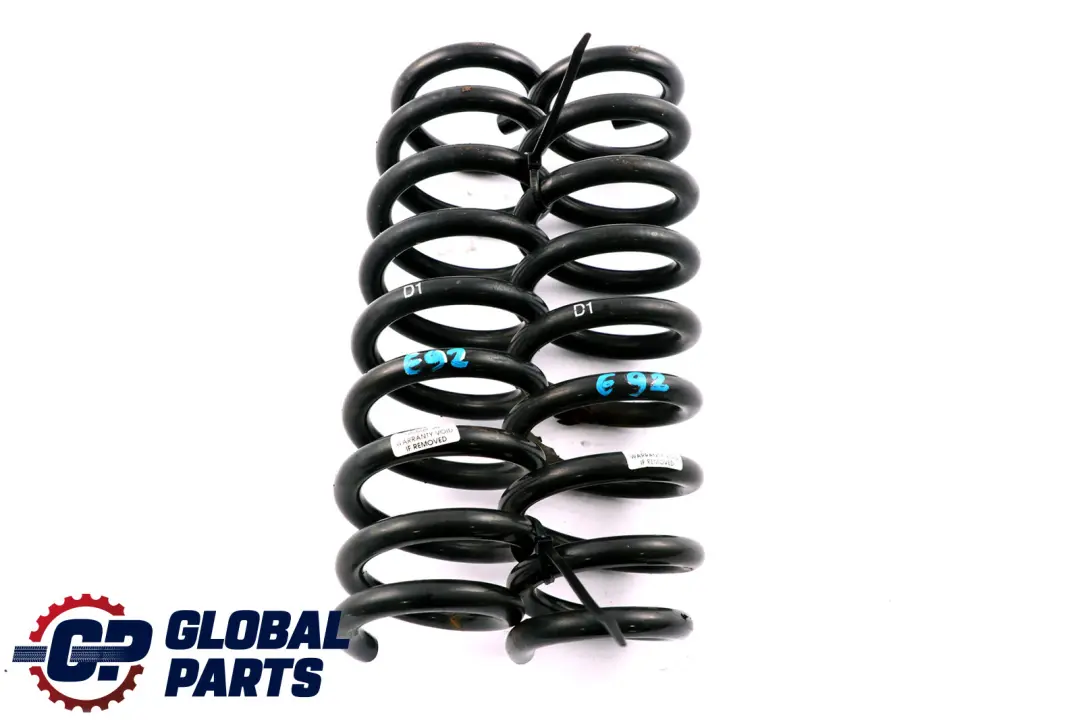 BMW 3 er E92 Coupé D1 Hinten Links Rechts Sport Schraubenfeder Federungssatz - SKU E92 D1 Rear Coil Spring Set - Teilenummer E92 D1