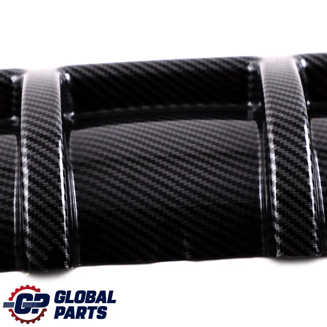 BMW 3 Series E92 E93 Rear Bumper Bottom Trim Panel Diffuser Sport Carbon Look - SKU E92 E93 Diffuser Carbon - Part number E92 E93 Diffuser Carbon