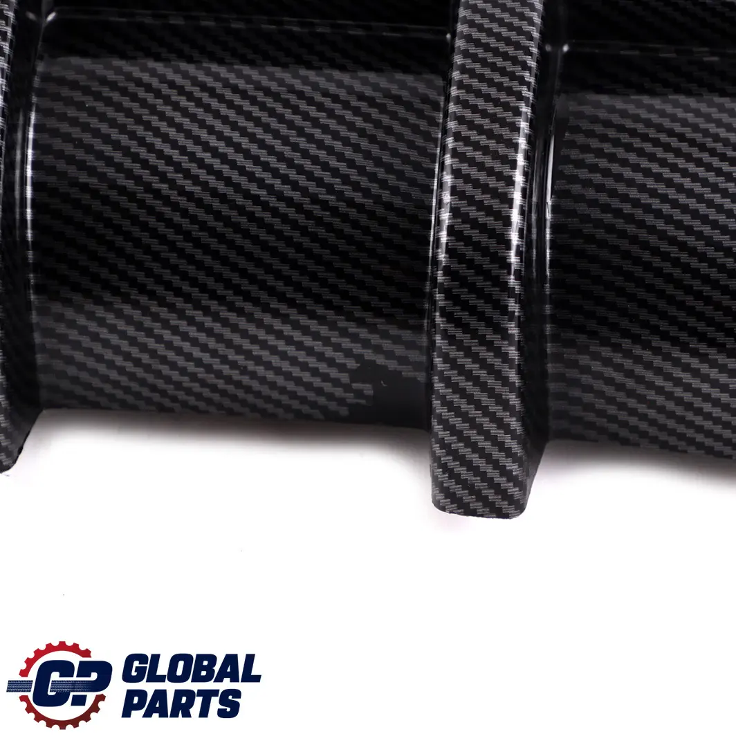 BMW 3 Series E92 E93 Rear Bumper Bottom Trim Panel Diffuser Sport Carbon Look - SKU E92 E93 Diffuser Carbon - Part number E92 E93 Diffuser Carbon