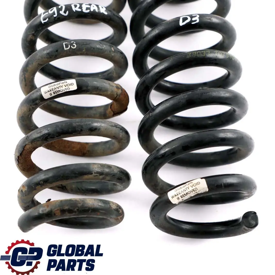 BMW 3 er Hinten Links Rechts Schraubenfedersatz D3 - SKU E92 Rear Coil Spring D3 Set - Teilenummer E92