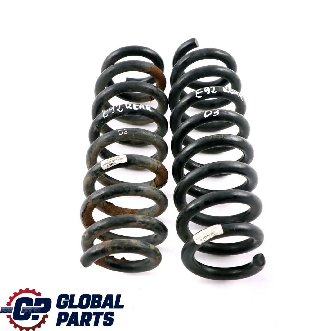 Hinten Links Rechts Schraubenfedersatz D3 für BMW 3 er mit Teilenummer E92 BMW 3 er Hinten Links Rechts Schraubenfedersatz D3 - SKU E92 Rear Coil Spring D3 Set - Teilenummer E92